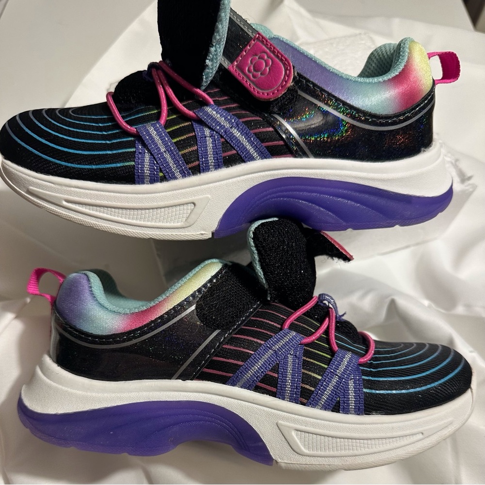 Light up blue  Sparkling purpleish, (same shoe) Girls light up shoes,   SZ 1